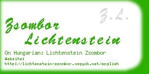 zsombor lichtenstein business card